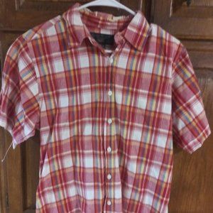 Urban Up Boys Large 14 16 Plaid Short Sleeve Shirt